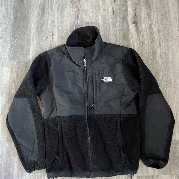 The North Face Black Denali Polartec Fleece Jacket Coat Full Zip - Picture 1 of 4